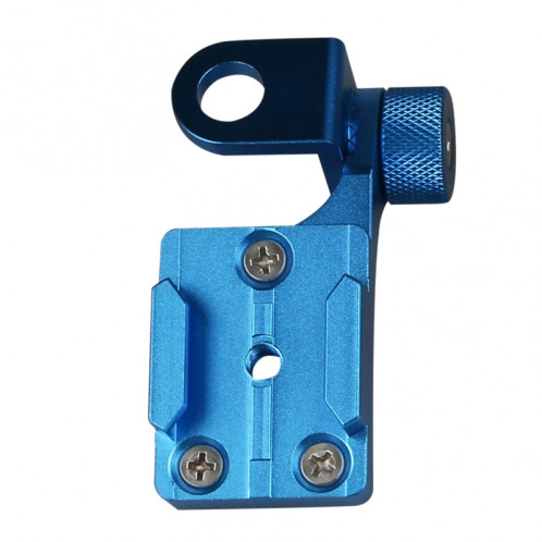 Miroir de rétroviseur de moto Support de support fixe en alliage d'aluminium CNC pour GoPro HERO4 / 3 + / 3, Xiaomi Xiaoyi, caméra SJCAM (bleu) SM006L2-07