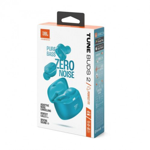 JBL Tune Buds 2 TWS Bluetooth Wireless In-Ear Earbuds Teal EU DB6600512-02