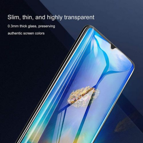 Baseus Huawei Mate 20 0.3 mm All-screen Arc-surface Anti-Bluelight T-Glass Black (SGHWMATE20-KB01) DA01780-09