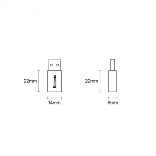 Baseus Converter Ingenuity Series Mini OTG Adaptor USB-A 3.1 Male to Type-C Female Black (ZJJQ000101) DA282273-015