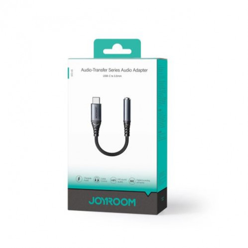 Joyroom Adapter DAC Type-C to 3.5mm Mini Jack, 60W, 0.14m, Black (SY-C01) DO271384-02