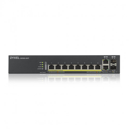 Zyxel GS1920-8HPv2 10 Port Smart Managed Gb Switch 729276-05