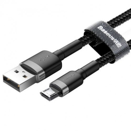 Baseus Micro USB Cafule Cable 2.4A 0.5m Gray + Black (CAMKLF-AG1) DA18696-09