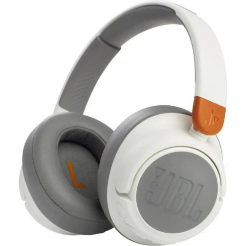 JBL JR460NC Bluetooth Wireless On-Ear Headphones for Kids with Noise Cancellation, White/ Brown EU DB4100237-05