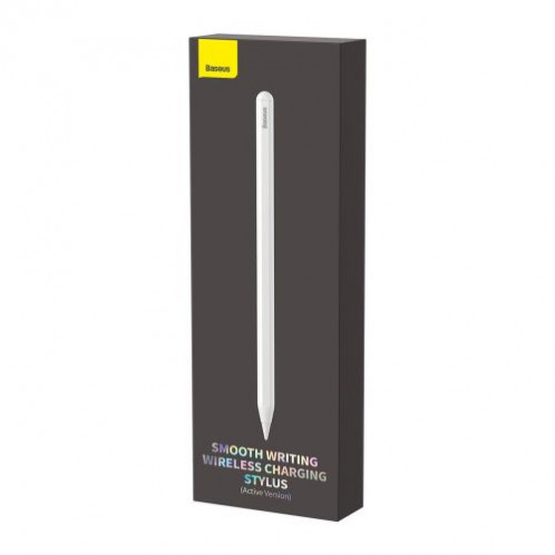Baseus Tablet Tool Active Stylus Pen Wireless Charging with LED Indicator + Active Replaceable Tip for iPad, White (SXBC020002) DA2398409-05