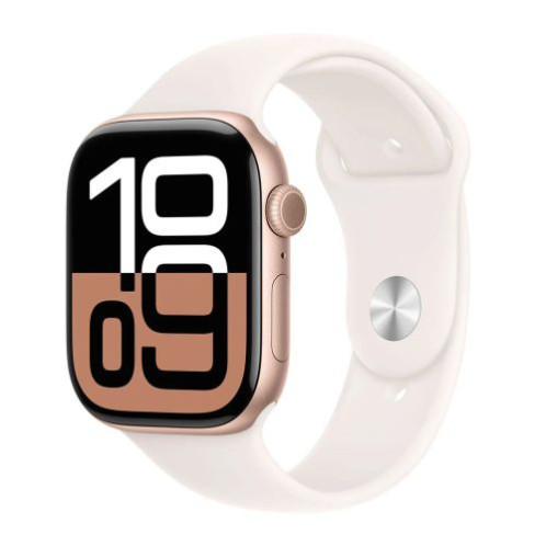 Apple Watch Series 10 GPS 46mm Rose Gold Alu Case, Light Blush Sport Band M/L EU MWWU3 DP32000535-01
