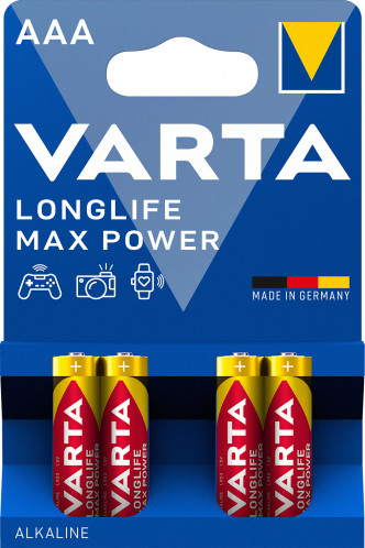 1x4 Varta Longlife Max Power Micro AAA LR 03 486787-02