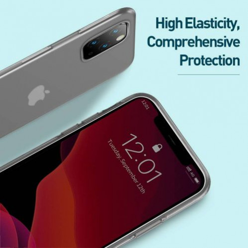 Baseus iPhone 11 Pro Max case Jelly Liquid Silica Gel Protective Transparent Black (WIAPIPH65S-GD01) DA021398-012
