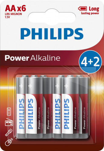 1x6 Philips Power Alkaline AA promo 113789-03