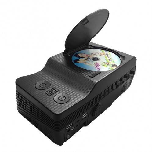 Projecteur DVD 2000 lumens, rapport de contraste 500: 1, résolution 800x480, DVD sans région, haut-parleurs intégrés CP9176-05