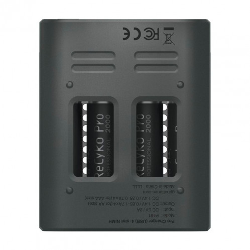 GP ReCyko Pro Chargeur rapide 4-Port USB 4xAA NiMh 2100mAh 636344-06