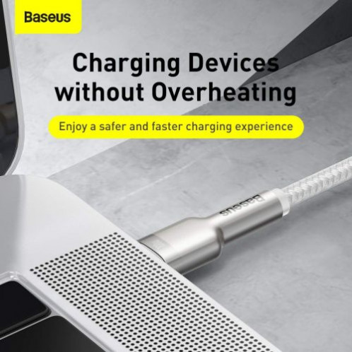 Baseus Type-C Type-C cable Cafule Series Metal Fast charge/data 100W (20V/5A) 2m White (CATJK-D02) DA436180-012