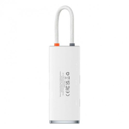 Baseus HUB Lite Series 5-in-1 Multifunctional (Type-C to 2x USB 3.0 / Type-C / HDMI 1.4 / SD/TF) White (WKQX050102) DA1754249-017