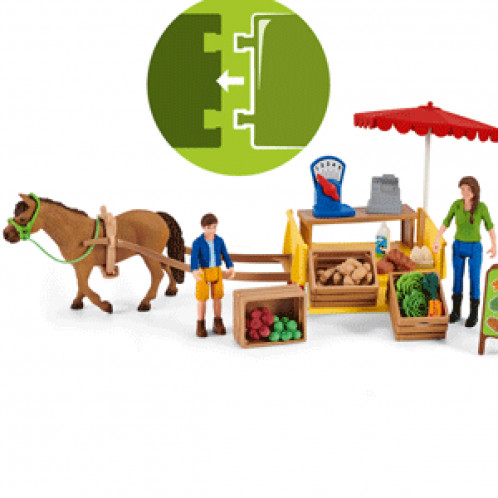 Schleich Vie à la ferme 42528 Etal mobile de la ferme 607273-027