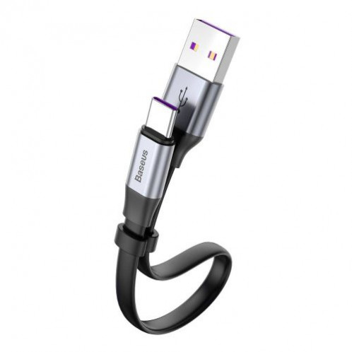 Baseus Type-C Simple HW Quick Charge Charging Data Cable 40W 5A 23cm Gray (CATMBJ-BG1) DA209230-09
