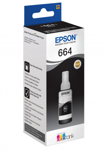 Epson noir T 664 70 ml T 6641 204486-04