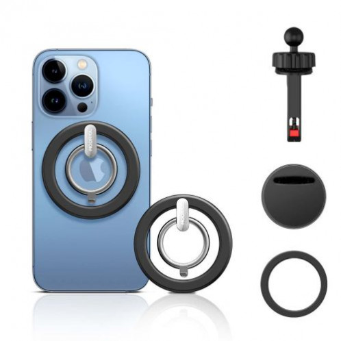 Joyroom Car Moun Magnetict Multifuctional Kit for Air Outlet (Car Holder, Magnetic Ring, Magnetic Cap) Black (JR-ZS294) DO1217476-012