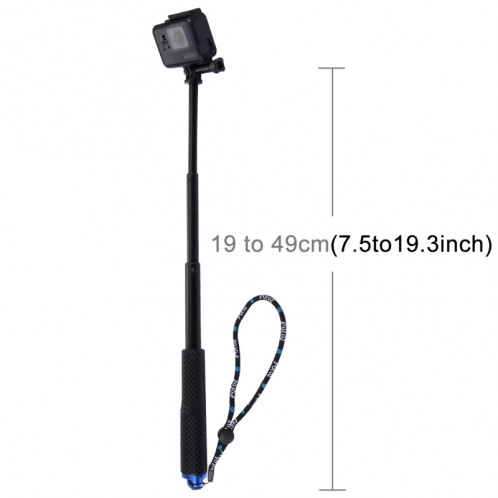 Monopied à poteau extensible pour PULUZ pour GoPro HERO5 Session / 5/4 Session / 4/3 + / 3/2/1, Longueur: 19-49cm SMU1508-08