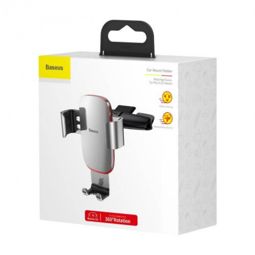 Baseus Car Mount Metal Age Gravity Phone holder (CD Version) Silver (SUYL-J0S) DA565538-08