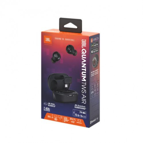JBL Quantum Air TWS Bluetooth Wireless In-Ear Gaming Earbuds Black EU DB6500935-06