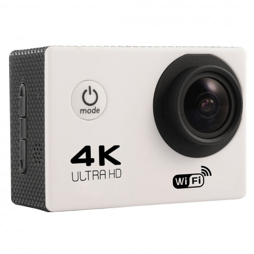 F60 2.0 pouces Écran 4K 170 degrés Grand angle WiFi Sport Action Camera Caméscope avec boîtier étanche, support 64 Go Micro SD Card (blanc) SF087W4-00