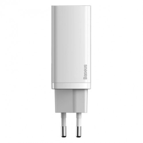 Baseus Travel Charger GaN2 Lite Quick Charger C+U QC 3.0 PD 3.0 65W EU White (CCGAN2L-B02) DA1866900-012