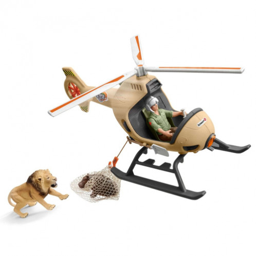 Schleich Animaux sauvages 42476 Hélicoptère sauvetage d'animaux 488273-034