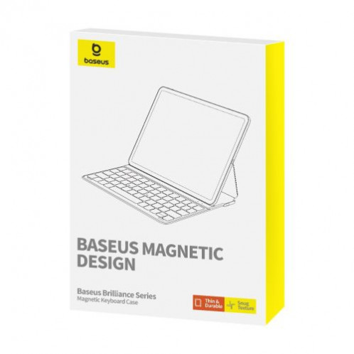 Baseus iPad Pro 12.9 (2019/2020/2021/2022) case Brilliance with BT 5.3 keyboard (QWERTY) and Type-C cable, Black (P40112602111-04) DA5345691-04