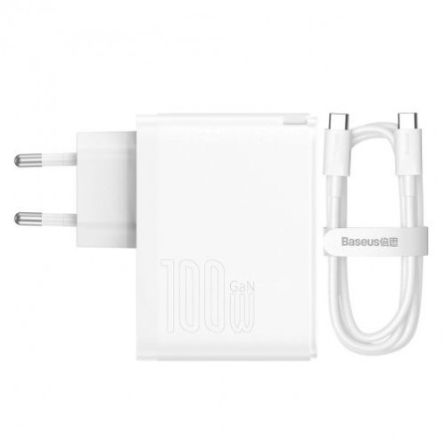 Baseus Travel Charger GaN5 Pro Quick wall charger C+U, PD3.0, QC4.0 +, AFC, 100W EU White (CCGP090202) DA3508372-024
