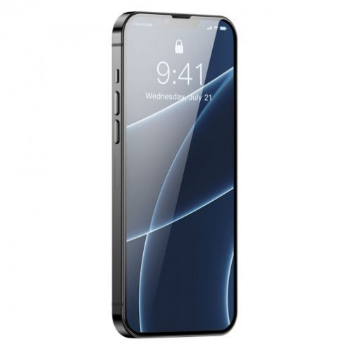 Baseus iPhone 13 mini 0.4 mm CW-HY Full-screen, Full-glass, Corning Tempered Glass (2pcs/pack+Pasting Artifact) Black (SGQP040001) DA630508-014