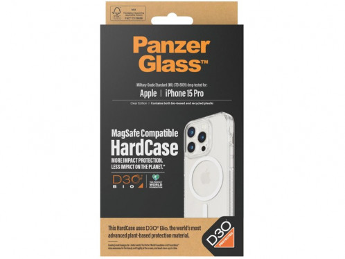 Coque MagSafe pour iPhone 15 Pro Transparente PanzerGlass Hardcase D3O IPXPZR0041-03