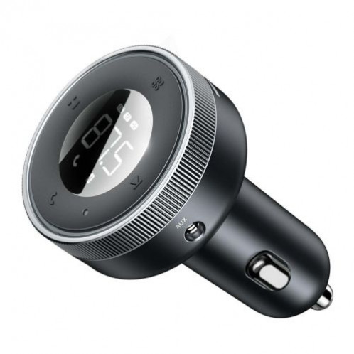 Baseus Car Charger Bluetooth FM Transmitter Enjoy Car with LED display Wireless U+U+3,5mm audio+TF MP3 Charger BT 5.0, 3.4A Black (CCLH-01) DA980938-019