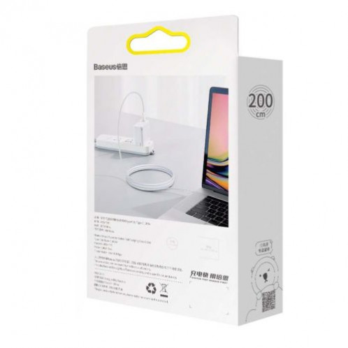 Baseus Type-C Type-C Superior cable Quick Charge / Power Delivery / FCP 100W 5A 20V 2m white (CATYS-C02) DA370770-020