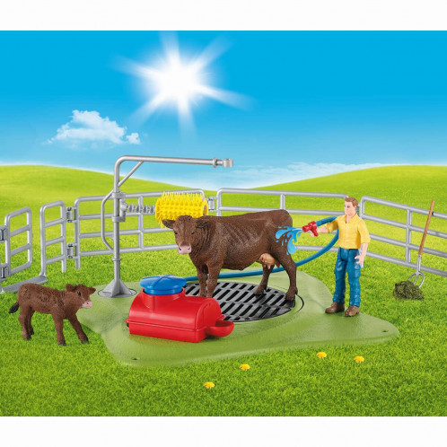 Schleich Vie à la ferme 42529 Station de lavage de vaches 627986-012