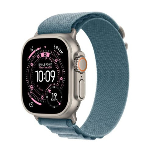 Apple Watch Ultra 3 (2025) GPS + Cellular 5G 49mm Natural Titanium Case with Light Alpine Trail Loop Strap Large EU MEWP4 DP64200568-01