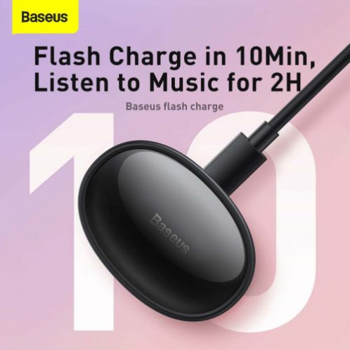Baseus Earphone Bluetooth Bowie E2 BT 5.2, TWS AV Synchronization, Low Latency, IP55, Black (NGTW090001) DA2161249-023