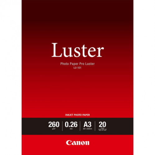Canon LU-101 A3 Papier Photo Pro Lustré 260 g, 20 feuilles 641557-02