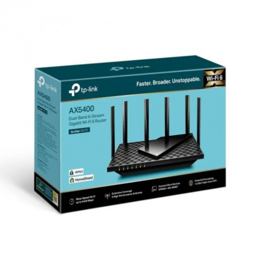 TP-LINK Router Archer AX73 Wireless 802.11ax/5400Mbps LAN/WAN Black EU DP8800152-02