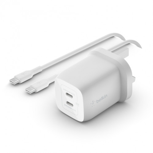 Belkin BOOST Chargeur 65W dualPD USB-C + câble 2m WCH013vf2MWH-B6 751333-02