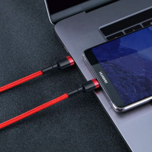 Baseus Type-C Type-C Cafule Cable PD 2.0, QC 3.0, 60W, 3A, 1m, Red (CATKLF-G09) DA212958-011
