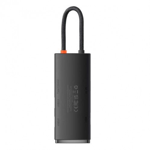 Baseus HUB Lite Series 5-in-1 Multifunctional (Type-C to 2x USB 3.0 / Type-C / HDMI 1.4 / SD/TF) Black (WKQX050001) DA1651902-018
