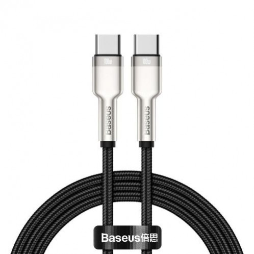 Baseus Type-C Type-C Cable Cafule Series Metal Fast charge/data 100W (20V/5A) 1m Black (CATJK-C01) DA380706-09