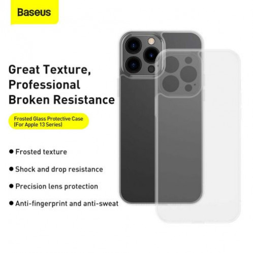 Baseus iPhone 13 Pro case Frosted Glass Protective Transparent (ARWS000102) DA190554-017