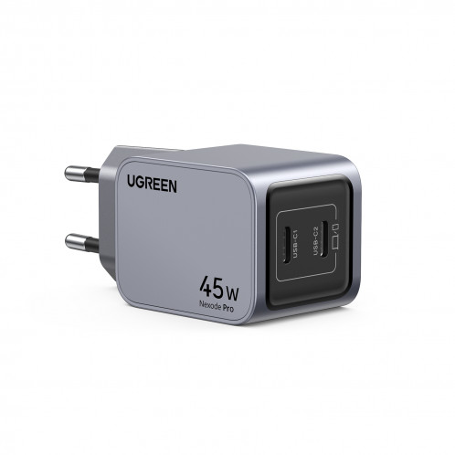UGREEN Nexode Pro 45W Dual USB-C GaN Chargeur rapide EU gris 104983-04