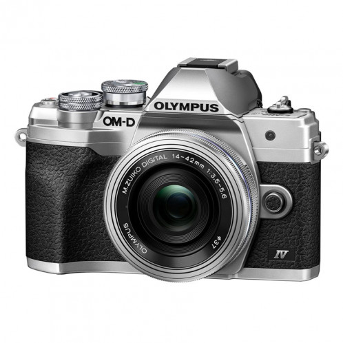 Olympus OM-D E-M10 Mark IV Kit + 14-42 Pancake Zoom argent 574387-06