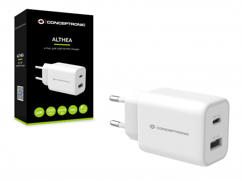Conceptronic ALTHEA11W Chargeur PD-PPS 33W USB 2-port 883402-04