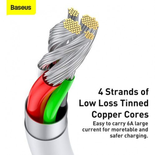 Baseus Type-C Superior series fast charging data cable 66W (11V/6A) 1m White (CATYS-02) DA190195-011