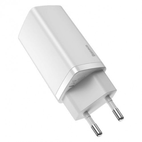 Baseus Travel Charger GaN2 Lite Quick Charger C+U QC 3.0 PD 3.0 65W EU White (CCGAN2L-B02) DA1866900-012