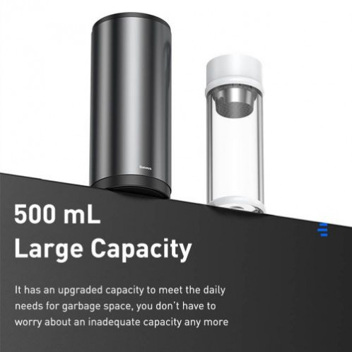 Baseus Car Tool Gentleman Style Vehicle-mounted Trash Can (with Bag 1 roll/30) Black (CRLJT-01) DA646603-014