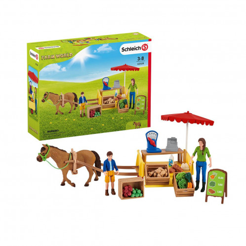 Schleich Vie à la ferme 42528 Etal mobile de la ferme 607273-027